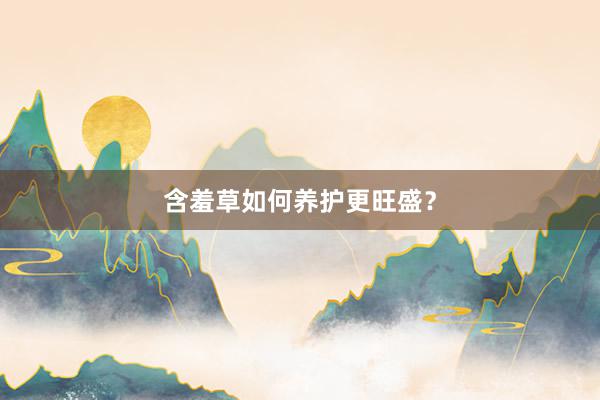 含羞草如何养护更旺盛？